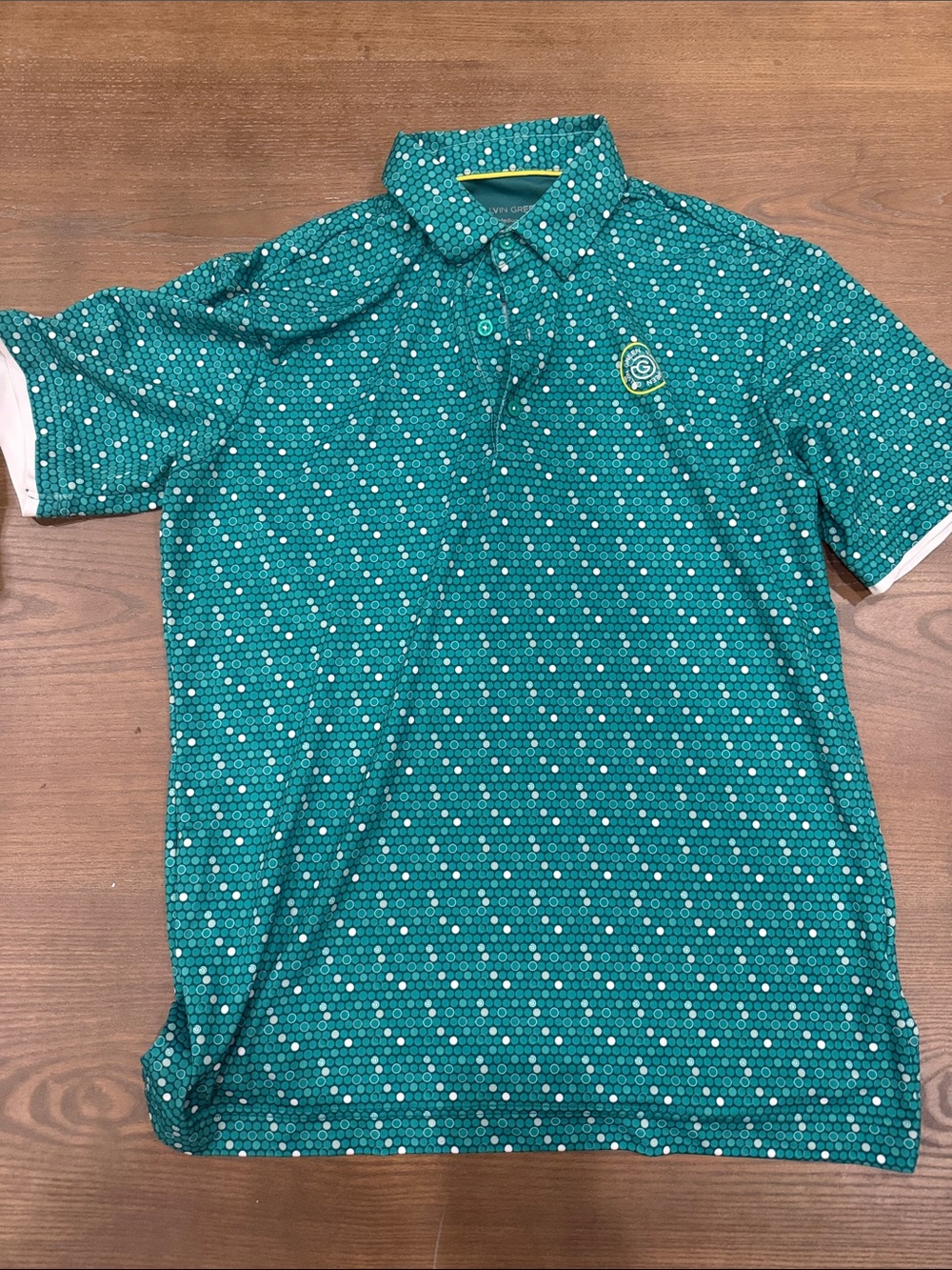 Galvin Green Men's Teal Micro Dot Polo Shirt